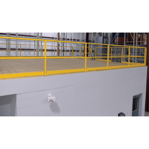 Mezzanine Safety Gate, 68-1/2" L x 42" H, 80-1/16" Raised, Yellow Rock Safety Industrial Ltd