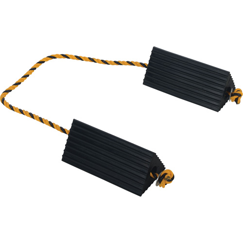 Cale de roue d'avion de transporteur a&eacute;rien, 5" x 10" x 4-1/2", Noir Rock Safety Industrial Ltd