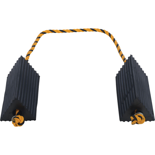 Cale de roue d'avion de transporteur a&eacute;rien, 5" x 10" x 4-1/2", Noir Rock Safety Industrial Ltd