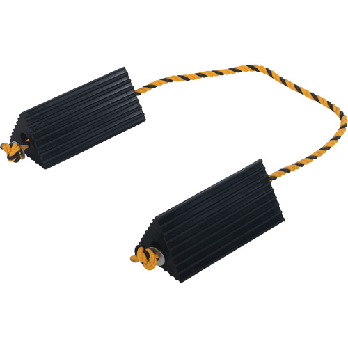 Cale de roue d'avion de transporteur a&eacute;rien, 5" x 10" x 4-1/2", Noir Rock Safety Industrial Ltd