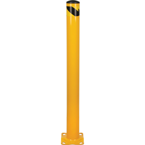 Bollard, Steel, 48" H x 4-1/2" W, Yellow Rock Safety Industrial Ltd