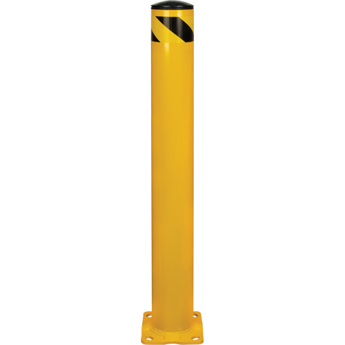 Safety Bollard, Steel, 42" H x 5-1/2" W, Yellow Rock Safety Industrial Ltd
