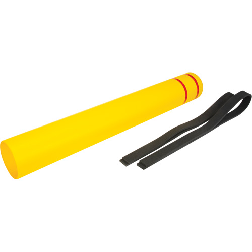 Polyethylene Bollard Cover, 6-5/8" Dia. x 52" L, Red/Yellow Rock Safety Industrial Ltd