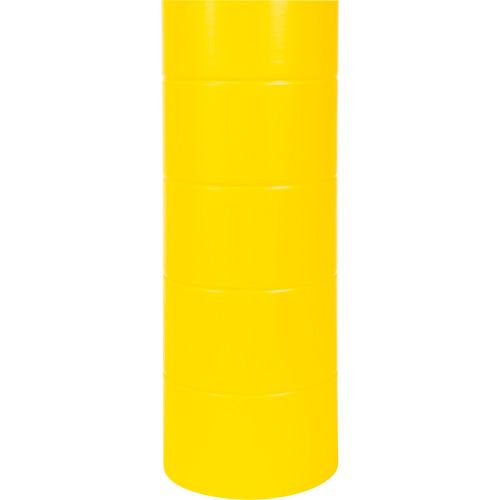 Capuchon en poly&eacute;thyl&egrave;ne pour borne de protection, 6-5/8" dia. x 60" l, Rouge/Jaune Rock Safety Industrial Ltd