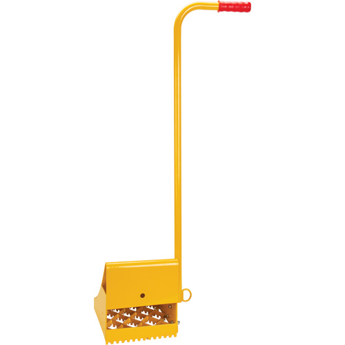 Cale de roue pour la glace avec poign&eacute;e ergonomique, Acier, Jaune, 8-1/16" la x 10-5/8" p x 8-13/16" h Rock Safety Industrial Ltd