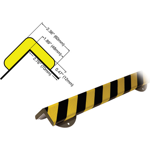 Trousse de protection murale avec butoir de protection de coin mod&egrave;le WPK H+ 1M Rock Safety Industrial Ltd