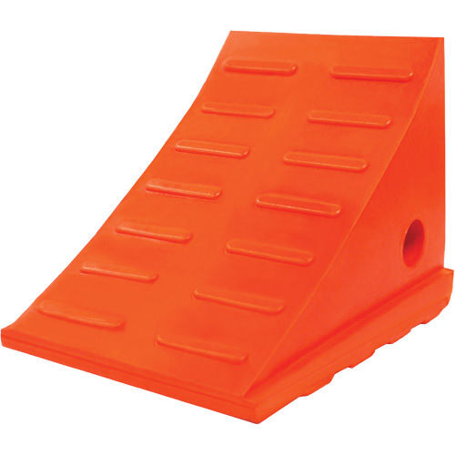 35 Ton General Purpose Wheel Chock, Urethane, Orange Rock Safety Industrial Ltd