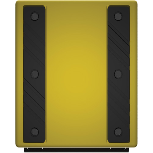 Cale de roue ultra-robuste pour l'exploitation mini&egrave;re Checkers Safety, PEHD, Jaune, 14-1/2" la x 17-1/2" p x 16" h Rock Safety Industrial Ltd