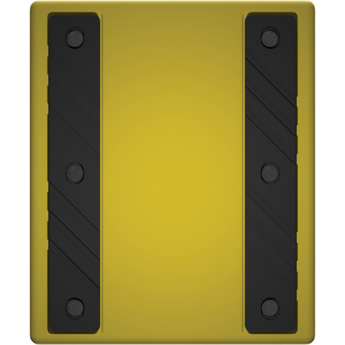 Cale de roue ultra-robuste pour l'exploitation mini&egrave;re Checkers Safety sans support, PEHD, Jaune, 14-1/2" la x 17-1/2" p x 16" h Rock Safety Industrial Ltd
