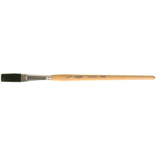 Pinceau une passe, Largeur de la brosse de 1/2", Soie de bœuf, Manche &agrave; Bois Rock Safety Industrial Ltd