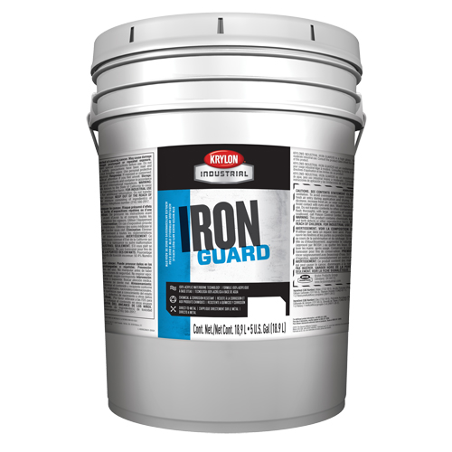 Industrial Iron Guard&reg; Water-Based Enamel, 5 gal., Pail, White Rock Safety Industrial Ltd