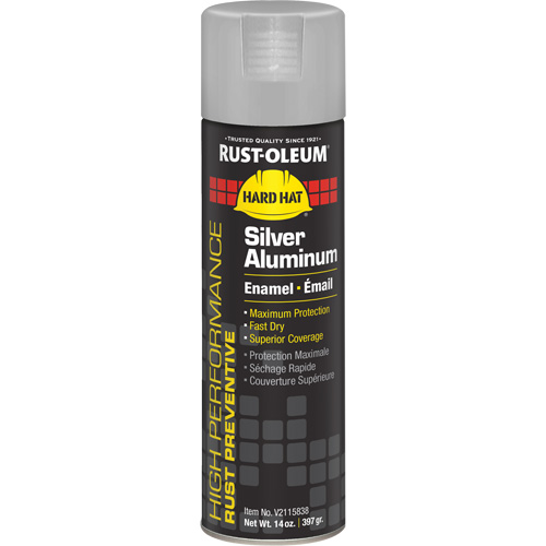 V2100 System Enamel Spray Paint, Silver Aluminum, Gloss, 14 oz., Aerosol Can Rock Safety Industrial Ltd