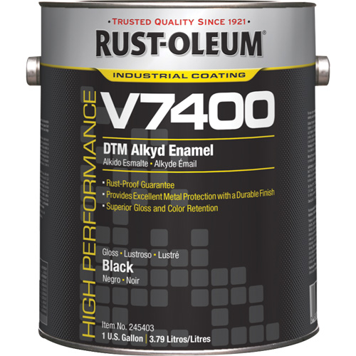 High-Performance V7400 System 340 VOC DTM Alkyd Enamel, Black, High-Gloss, Gallon Rock Safety Industrial Ltd