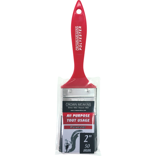 Pinceau en polyester tout usage, Polyester, Manche Plastique, Largeur de 2" Rock Safety Industrial Ltd