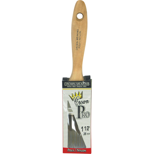 Pinceau droit Pro, Poly/nylon, Manche Bois, Largeur de 1-1/2" Rock Safety Industrial Ltd