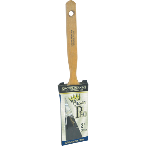 Pinceau &agrave; soies angulaires Crown Pro, Soies, Manche Bois, Largeur de 2" Rock Safety Industrial Ltd