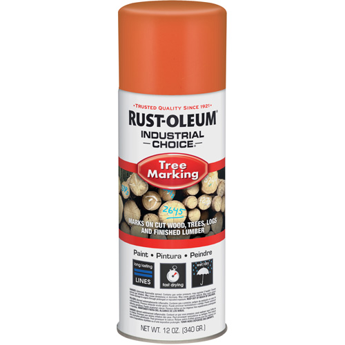 Peinture pour le marquage des arbres Industrial Choice T1600, Orange fluorescent, 16 oz Rock Safety Industrial Ltd