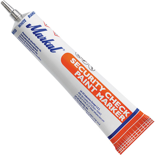 Marqueur de peinture de contr&ocirc;le de s&eacute;curit&eacute;, 1,7 oz, Tube, Blanc Rock Safety Industrial Ltd