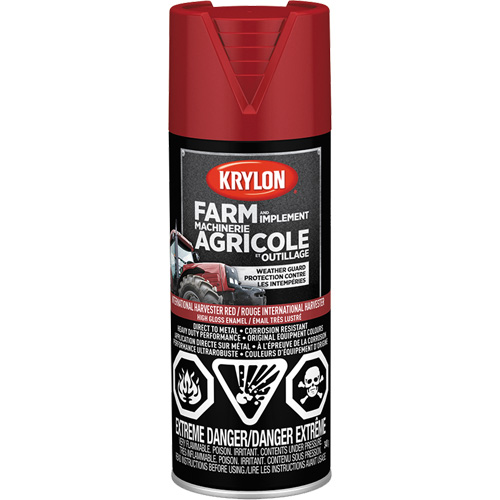 Farm & Implement Spray Paint, International Harvester Red, High-Gloss, 340 g, Aerosol Can Rock Safety Industrial Ltd