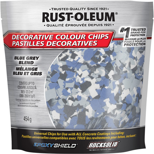 Pastilles de couleur d&eacute;coratives, 474 g, Sac, M&eacute;lange bleu gris Rock Safety Industrial Ltd