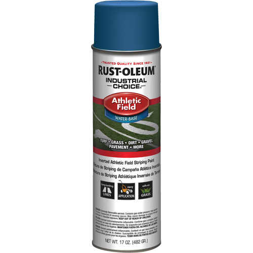 Peinture de lignage pour terrains de sport AF1600, Bleu, Canette a&eacute;rosol Rock Safety Industrial Ltd