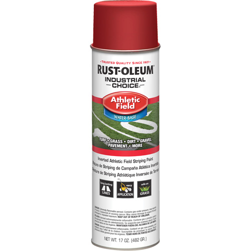 Peinture de lignage pour terrains de sport AF1600, Rouge, Canette a&eacute;rosol Rock Safety Industrial Ltd