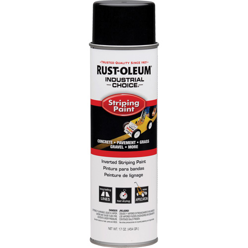 S1600 System Inverted Striping Paint, Black, Aerosol Can Rock Safety Industrial Ltd