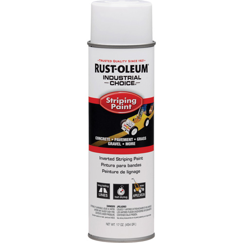 Industrial Choice&reg; S1600 System Inverted Striping Spray Paint, White, 18 oz., Aerosol Can Rock Safety Industrial Ltd