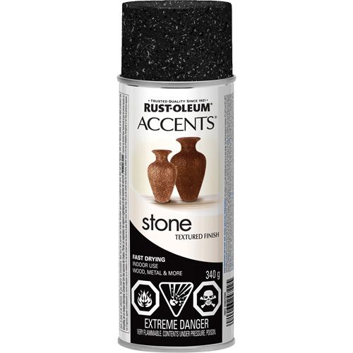 Accents&reg; Stone Creations Spray Paint, Aerosol Can, Black Granite Rock Safety Industrial Ltd
