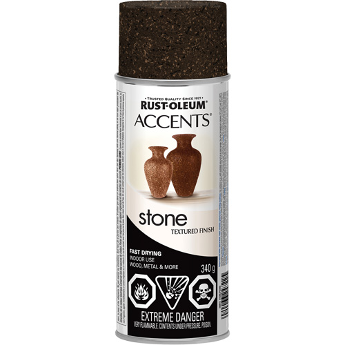 Accents&reg; Stone Creations Spray Paint, Aerosol Can, Mineral Brown Rock Safety Industrial Ltd