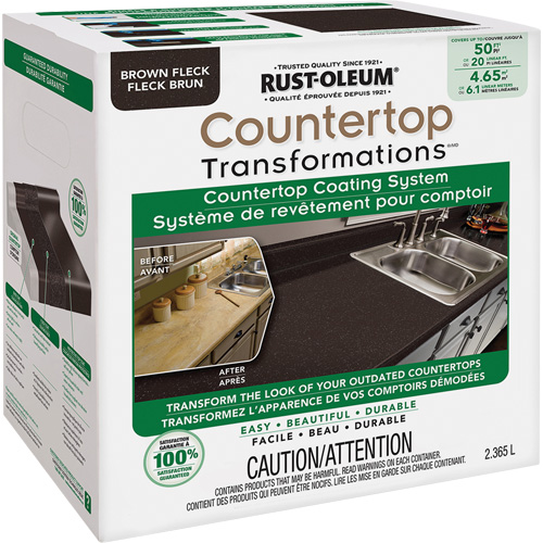 Countertop Transformations&reg; Fleck Countertop Coating System, 2.37 L, Kit, Brown Fleck Rock Safety Industrial Ltd