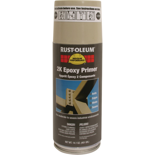 Appr&ecirc;t &eacute;poxydique 2K &agrave; haute performance en a&eacute;rosol du syst&egrave;me V2300, Beige, 14 oz, Canette a&eacute;rosol Rock Safety Industrial Ltd