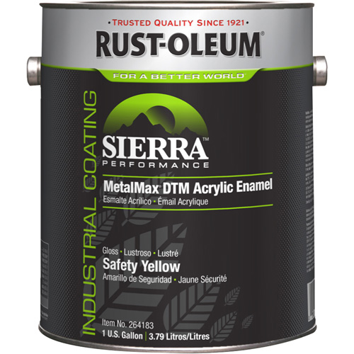 &eacute;mail acrylique DTM Sierra Performance MetalMax Plus, Gallon, Jaune Rock Safety Industrial Ltd