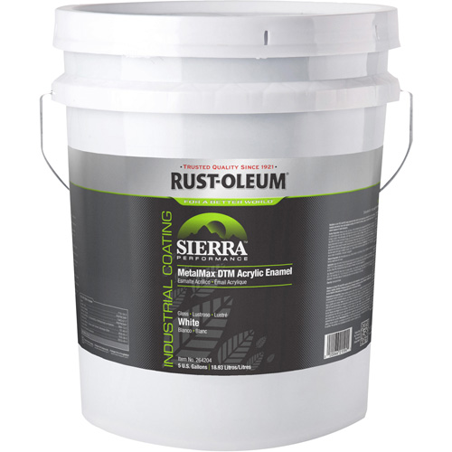 &eacute;mail acrylique DTM Sierra Performance MetalMax Plus, 5 gal., Seau, Blanc Rock Safety Industrial Ltd