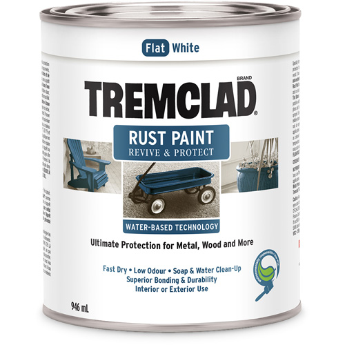 Tremclad&reg; Water-Based Rust Paint, 946 ml, Can, White Rock Safety Industrial Ltd