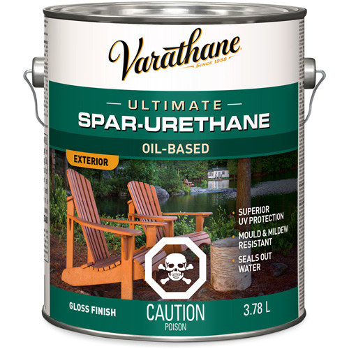 Fini diamant pour bois Varathane ext&eacute;rieur, 3,78 L, Transparent, Brillant Rock Safety Industrial Ltd