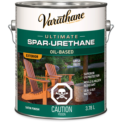 Varathane&reg; Diamond Outdoor Wood Finish, 3.78 L, Clear, Satin Rock Safety Industrial Ltd