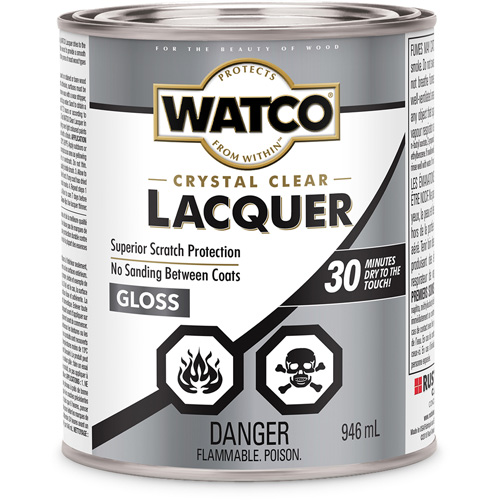 Watco&reg; Lacquer Wood Finish, 946 ml, Clear, Gloss Rock Safety Industrial Ltd