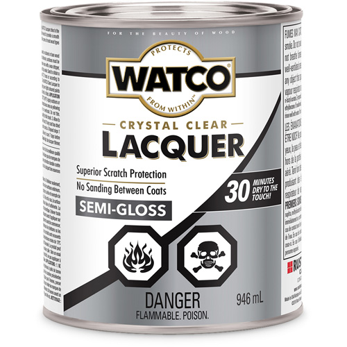 Laque pour bois Watco, 946 ml, Transparent, Semi-brillant Rock Safety Industrial Ltd
