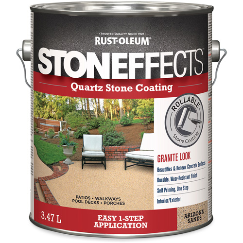 Rev&ecirc;tement &agrave; base de pierre de quartz Stoneffects, 3,78 L, &agrave; l'eau, Textur&eacute;, Beige Rock Safety Industrial Ltd