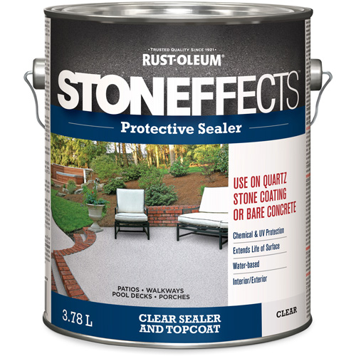 Produit d'&eacute;tanch&eacute;ifi&eacute; protecteur pour b&eacute;ton Stoneffects, 3,78 L, &agrave; l'eau, Transparent, Transparent Rock Safety Industrial Ltd