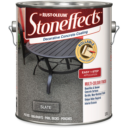 Stoneffects Decorative Concrete Coating, 3.4 L, Solvent-Based, Textured, Grey Rock Safety Industrial Ltd