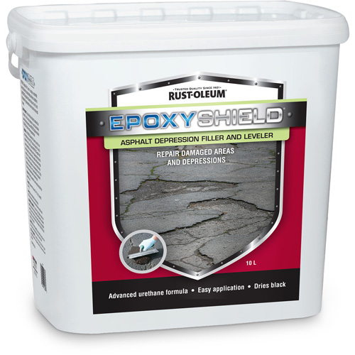 Mat&eacute;riau de remplissage de d&eacute;pression et de nivellement pour asphalte EpoxyShield, Seau, Noir Rock Safety Industrial Ltd