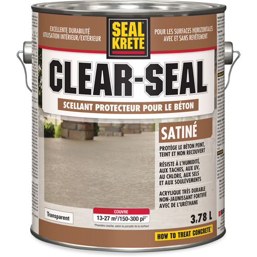 Produit d&eacute;tanch&eacute;it&eacute; protecteur Seal-Krete, 3,78 L, &agrave; l'ur&eacute;thane, Satin, Transparent Rock Safety Industrial Ltd