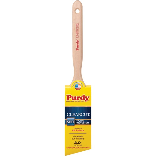 Clearcut&reg; Glide Paint Brush, Poly/Nylon, Wood Handle, 2" Width Rock Safety Industrial Ltd