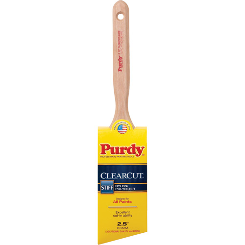 Clearcut&reg; Glide Paint Brush, Poly/Nylon, Wood Handle, 2-1/2" Width Rock Safety Industrial Ltd