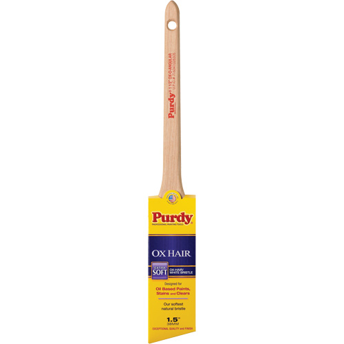 Pinceau Ox-O-Angular, Soie de bœuf, Manche Bois, Largeur de 1-1/2" Rock Safety Industrial Ltd