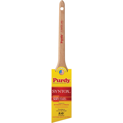 Pinceau &agrave; angle Syntox, Synth&eacute;tique, Manche Bois, Largeur de 2" Rock Safety Industrial Ltd
