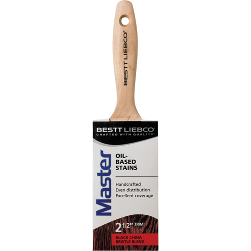 Pinceau &agrave; garniture avec vernis &agrave; base d'huile Master, Soies de porc de sanglier, Manche Bois, Largeur de 5/8" Rock Safety Industrial Ltd
