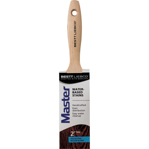 Pinceau &agrave; garniture avec vernis &agrave; base d'eau Master, Poly/nylon, Manche Bois, Largeur de 2" Rock Safety Industrial Ltd